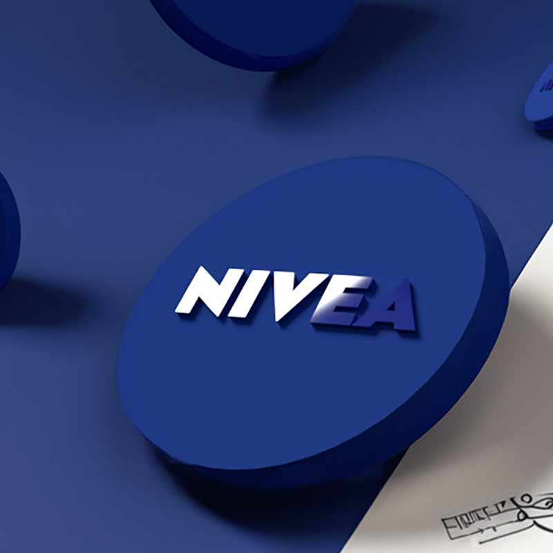 Nivea Deckel Rendering in Nivea-blau